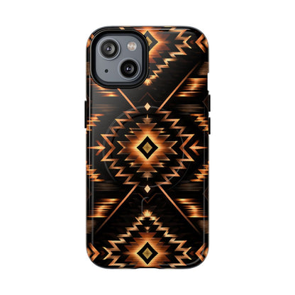 Black Gold Aztec Rug Magnetic Case