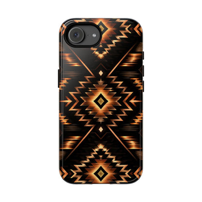 Black Gold Aztec Rug Tough Case - iPhone 17e