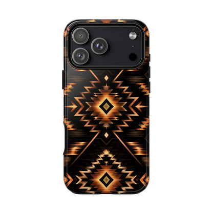Black Gold Aztec Rug Tough Case - iPhone 18 Pro Max