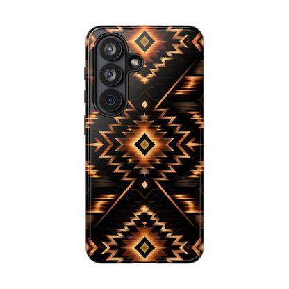 Black Gold Aztec Rug Tough Case
