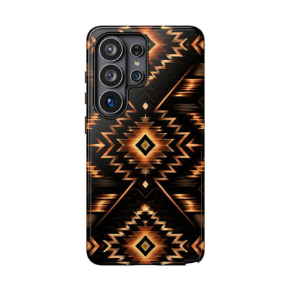 Black Gold Aztec Rug Tough Case