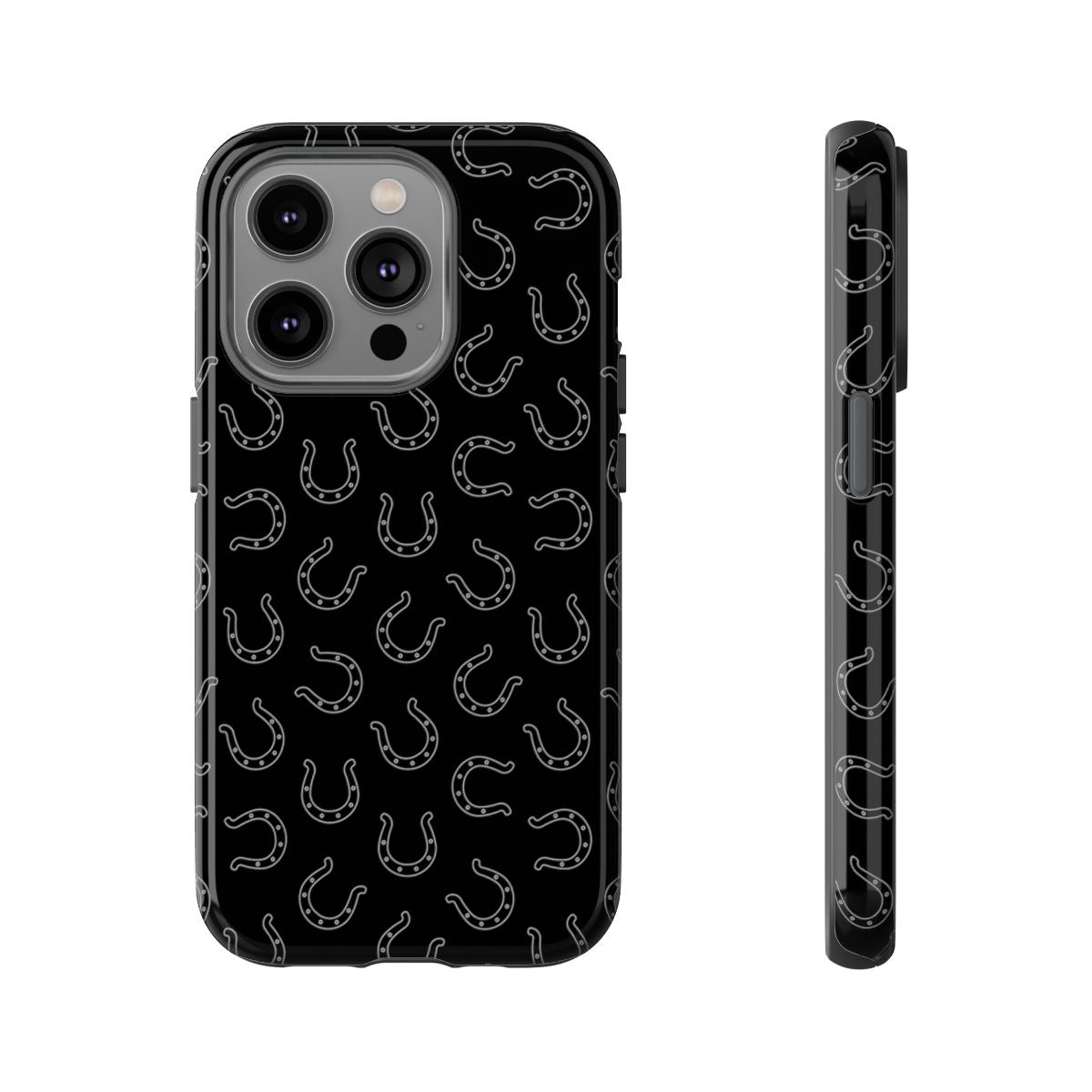 Black Horseshoes Tough Case