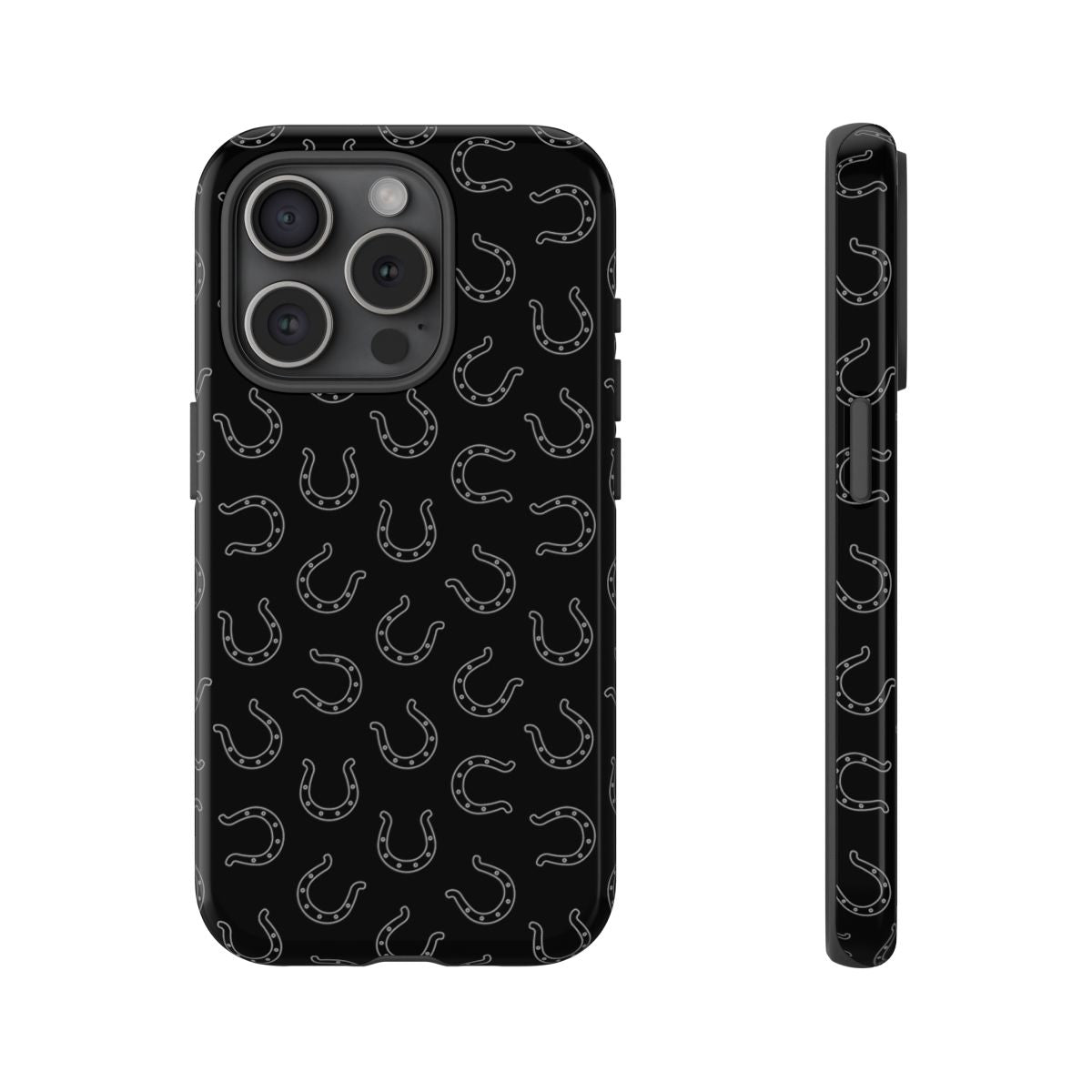 Black Horseshoes Tough Case