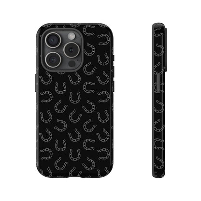 Black Horseshoes Tough Case