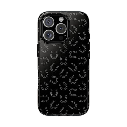 Black Horseshoes Tough Case
