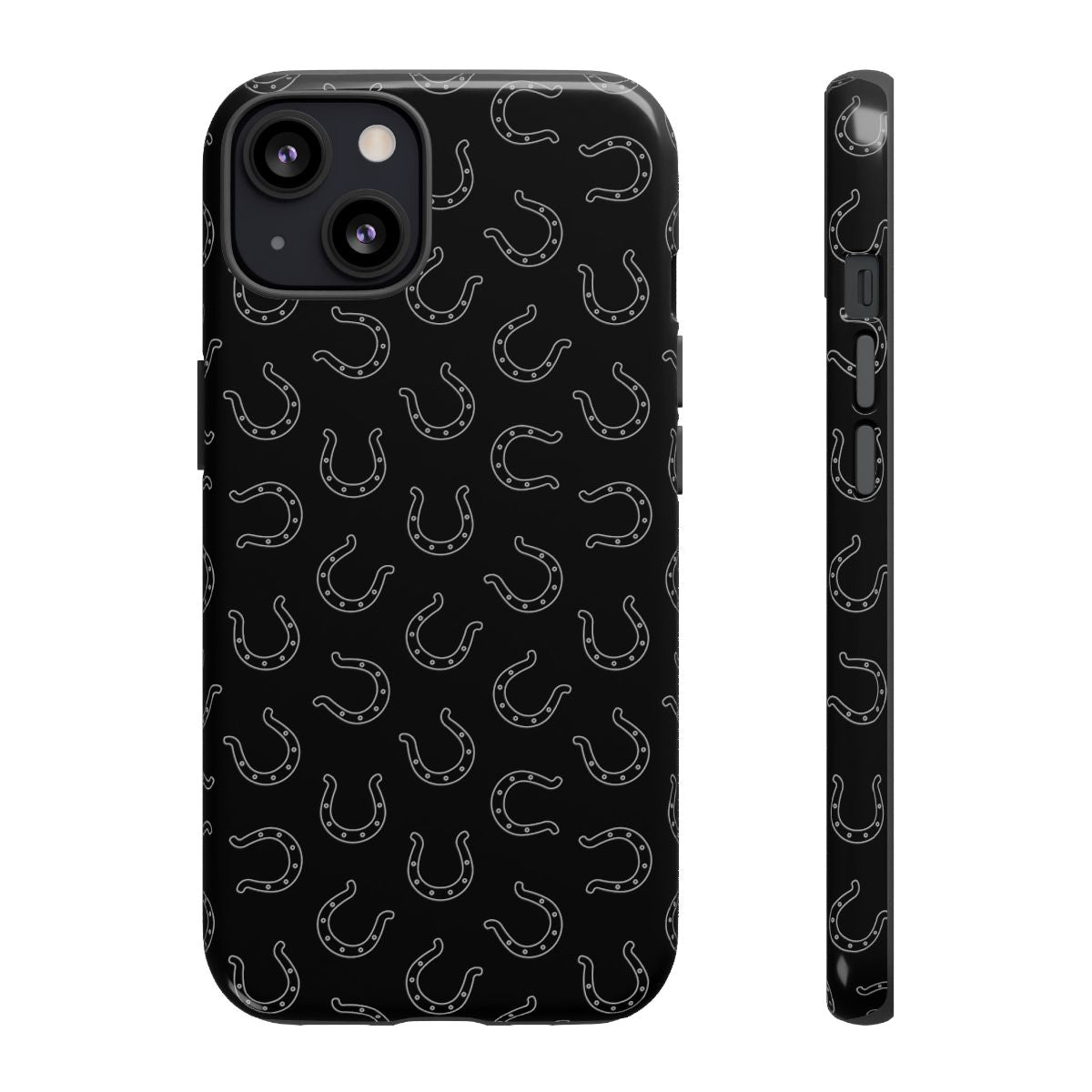 Black Horseshoes Tough Case