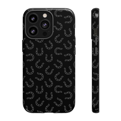 Black Horseshoes Tough Case