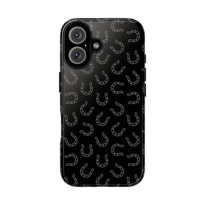Black Horseshoes Tough Case