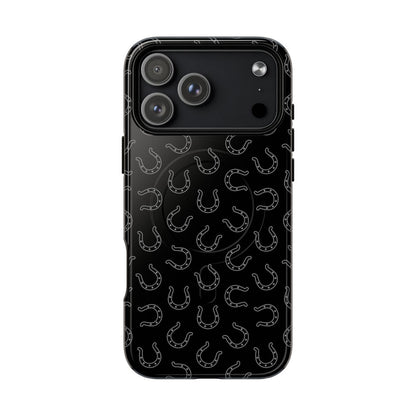 Black Horseshoes Magnetic Case