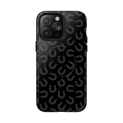 Black Horseshoes Magnetic Case
