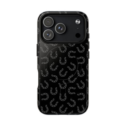 Black Horseshoes Magnetic Case