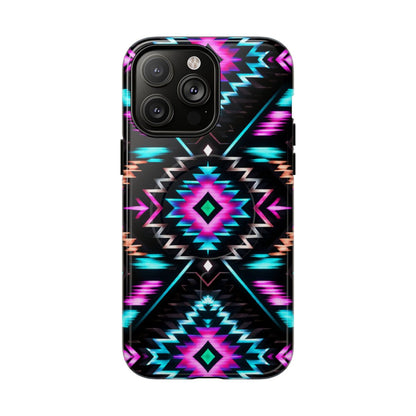 Black Neon Aztec Rug Magnetic Case