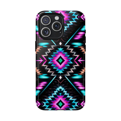 Black Neon Aztec Rug Magnetic Case