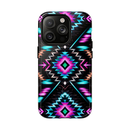 Black Neon Aztec Rug Magnetic Case