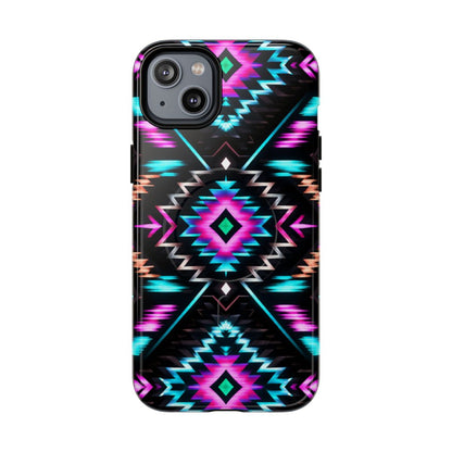 Black Neon Aztec Rug Magnetic Case
