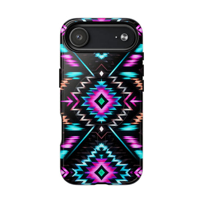 Black Neon Aztec Rug Magnetic Case