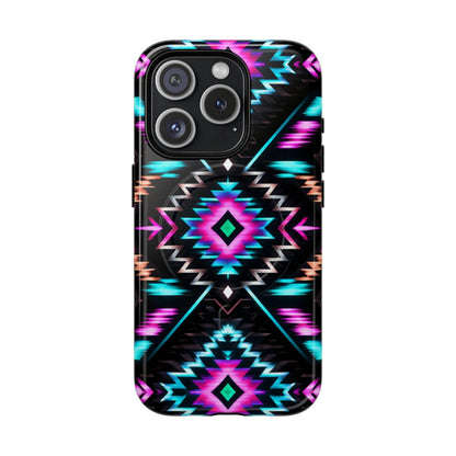 Black Neon Aztec Rug Magnetic Case