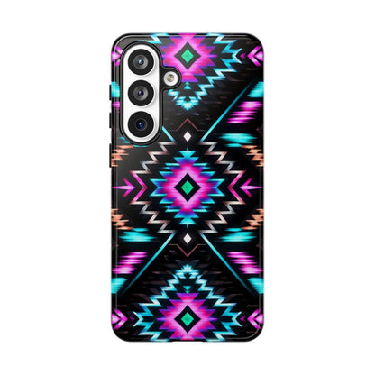 Black Neon Aztec Rug Tough Case
