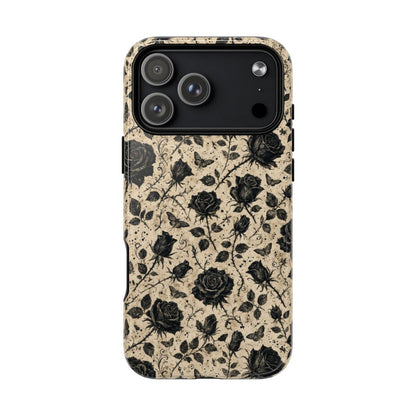 Black Rose Bone Magnetic Case - iPhone 18 Pro Max