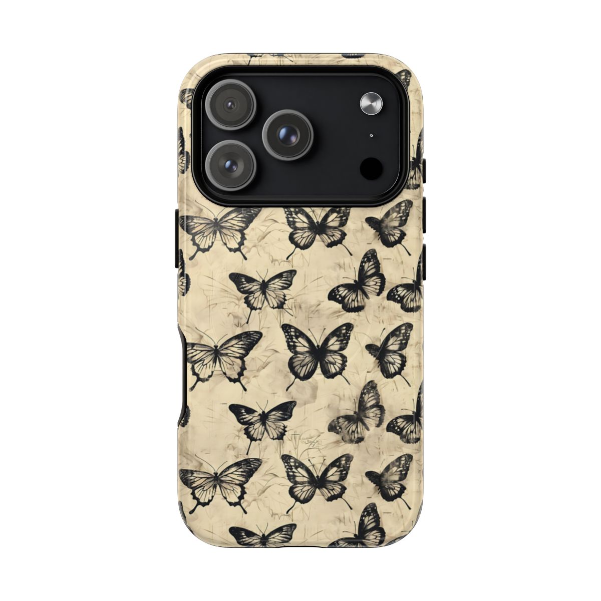Black Vintage Butterflies Magnetic Case - iPhone 18 Pro
