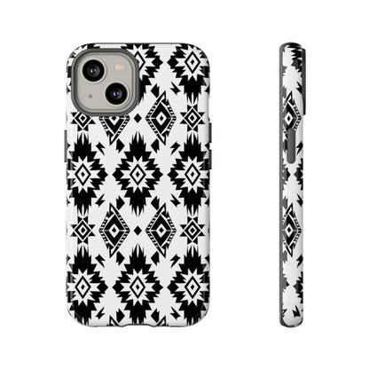 Black White Aztec Tough Case