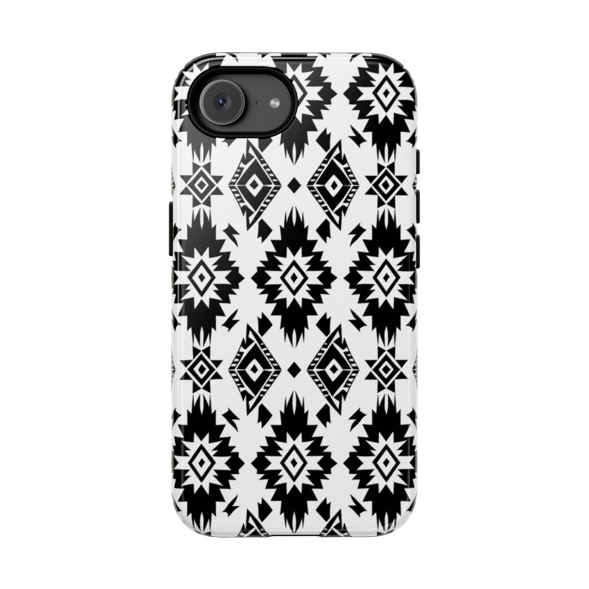 Black White Aztec Tough Case - iPhone 16e