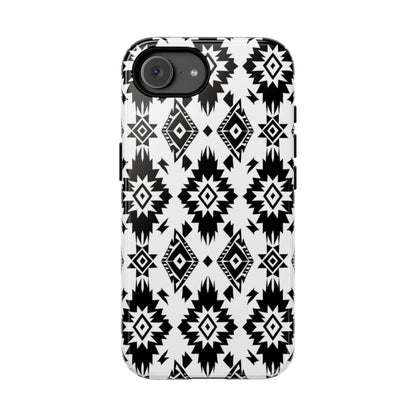 Black White Aztec Tough Case - iPhone 17e