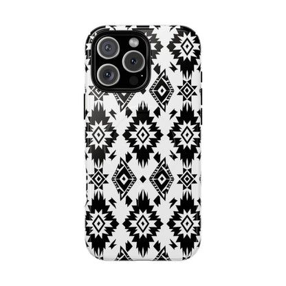 Black White Aztec Magnetic Case