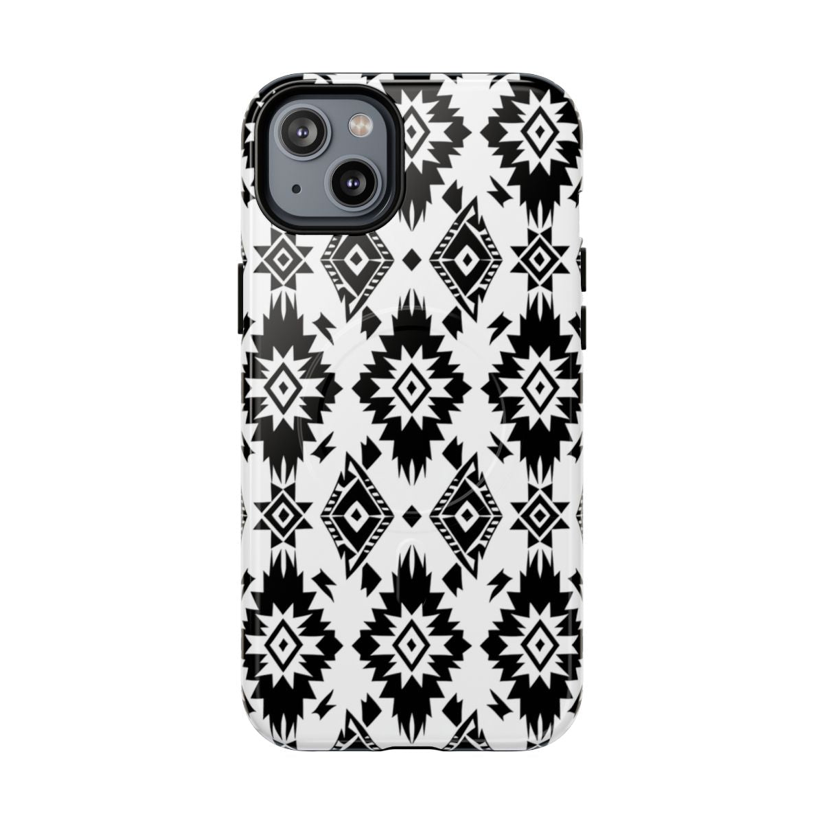 Black White Aztec Magnetic Case
