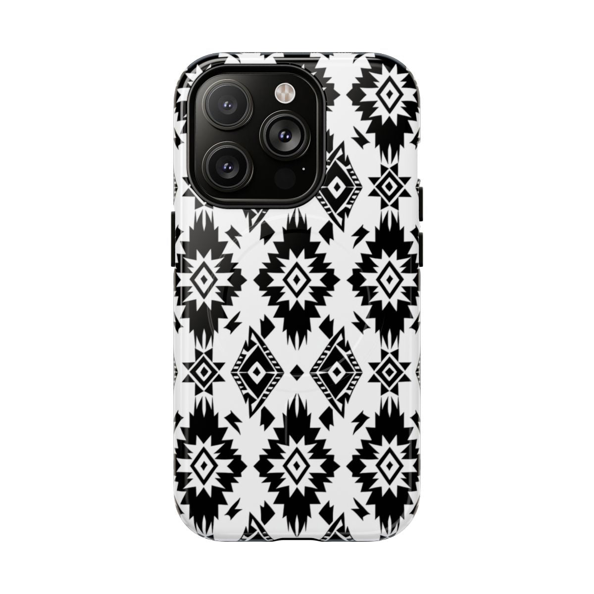 Black White Aztec Magnetic Case
