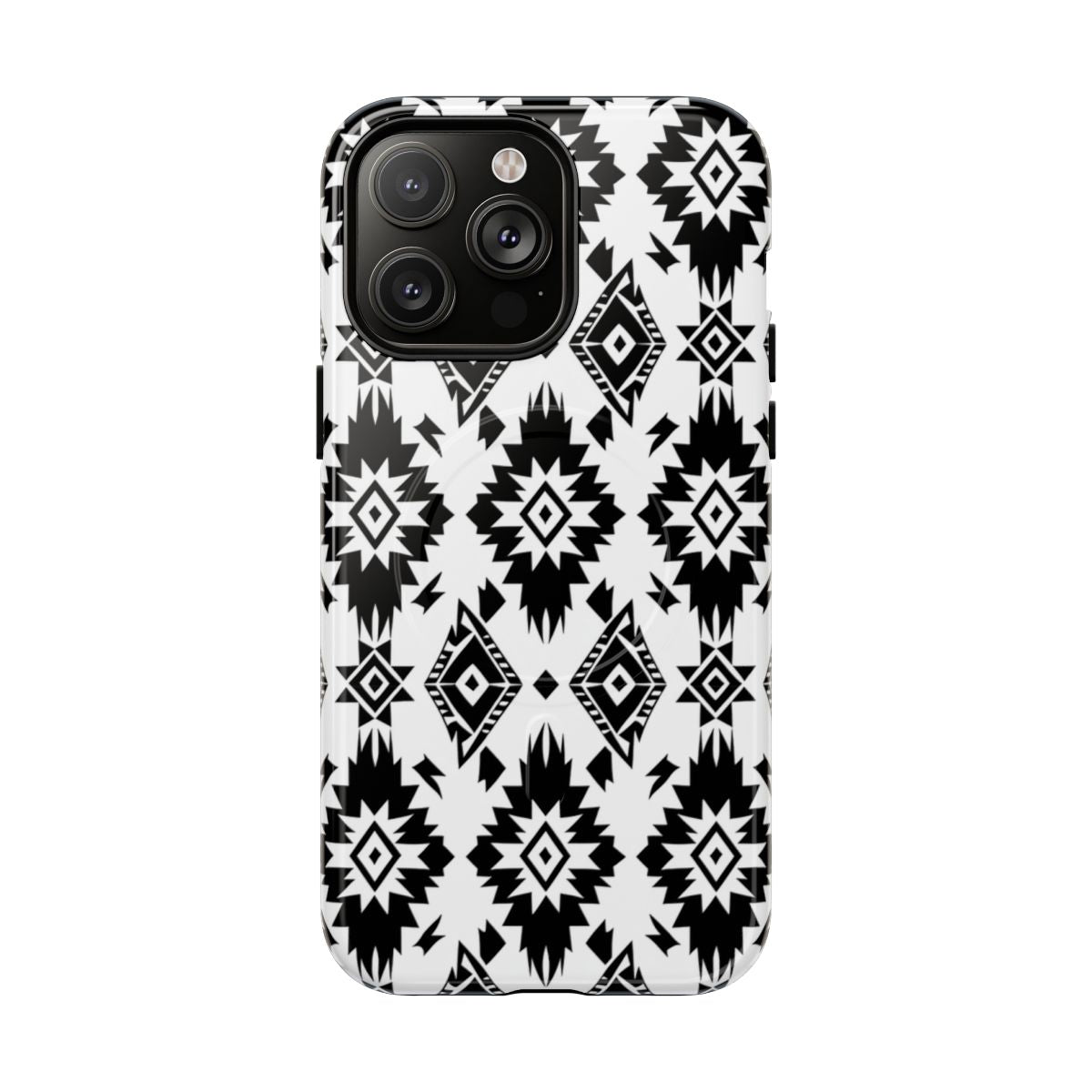 Black White Aztec Magnetic Case