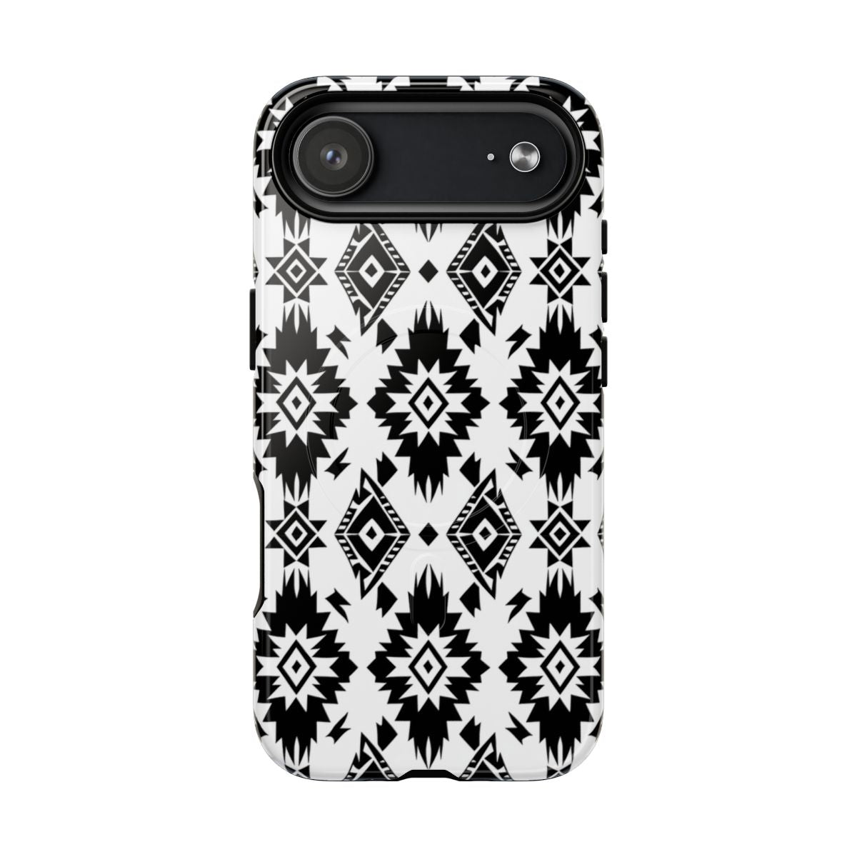 Black White Aztec Magnetic Case