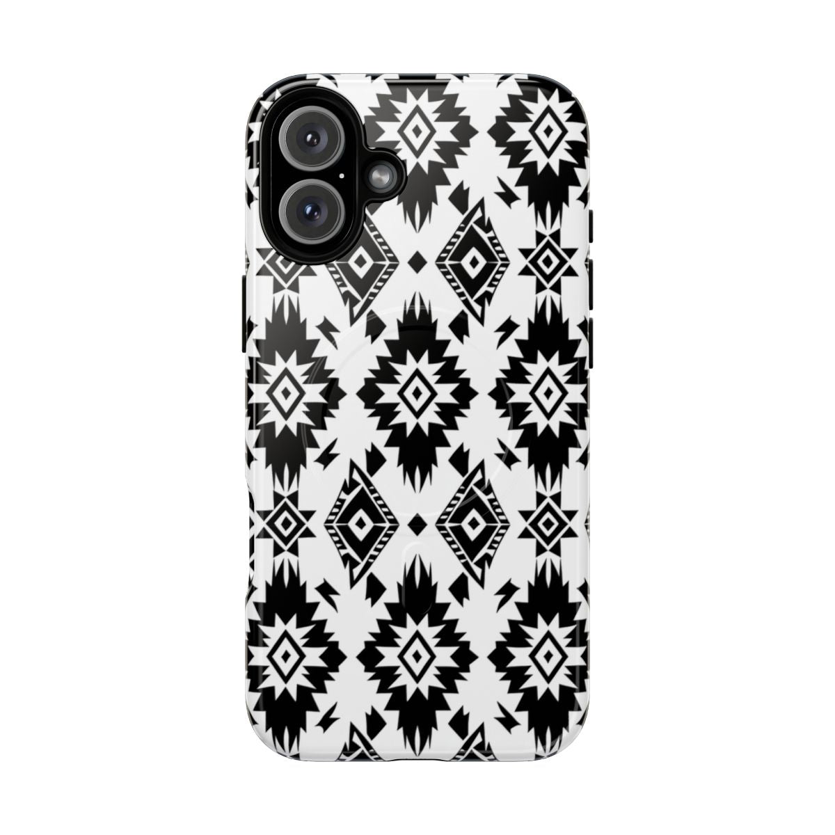 Black White Aztec Magnetic Case