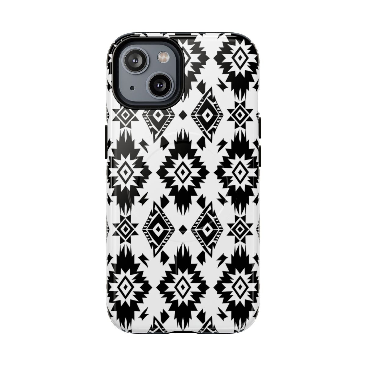 Black White Aztec Magnetic Case