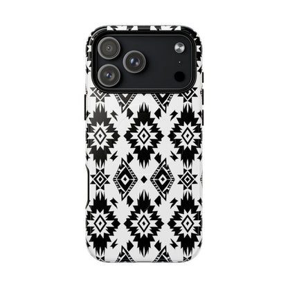 Black White Aztec Magnetic Case