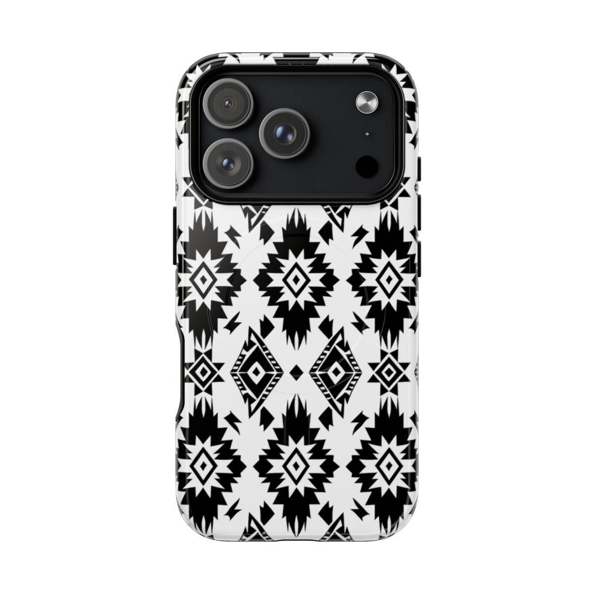 Black White Aztec Magnetic Case