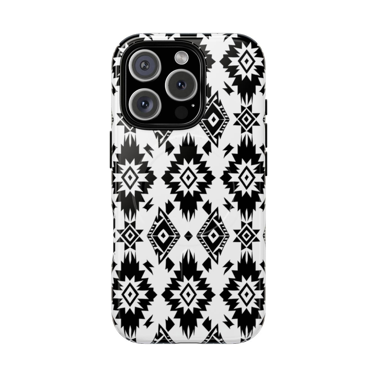 Black White Aztec Magnetic Case