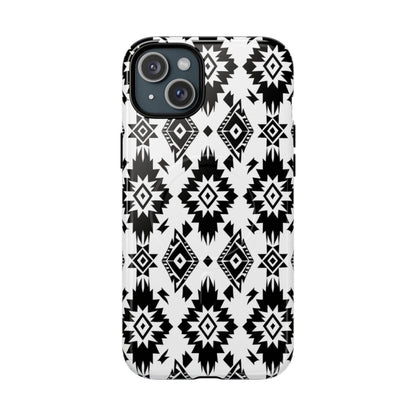Black White Aztec Magnetic Case