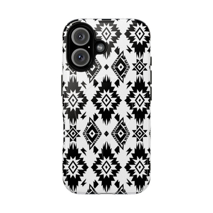Black White Aztec Magnetic Case