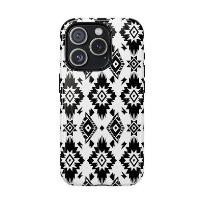 Black White Aztec Magnetic Case