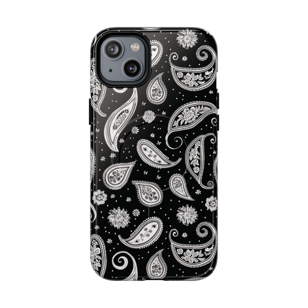 Black White Paisley Magnetic Case