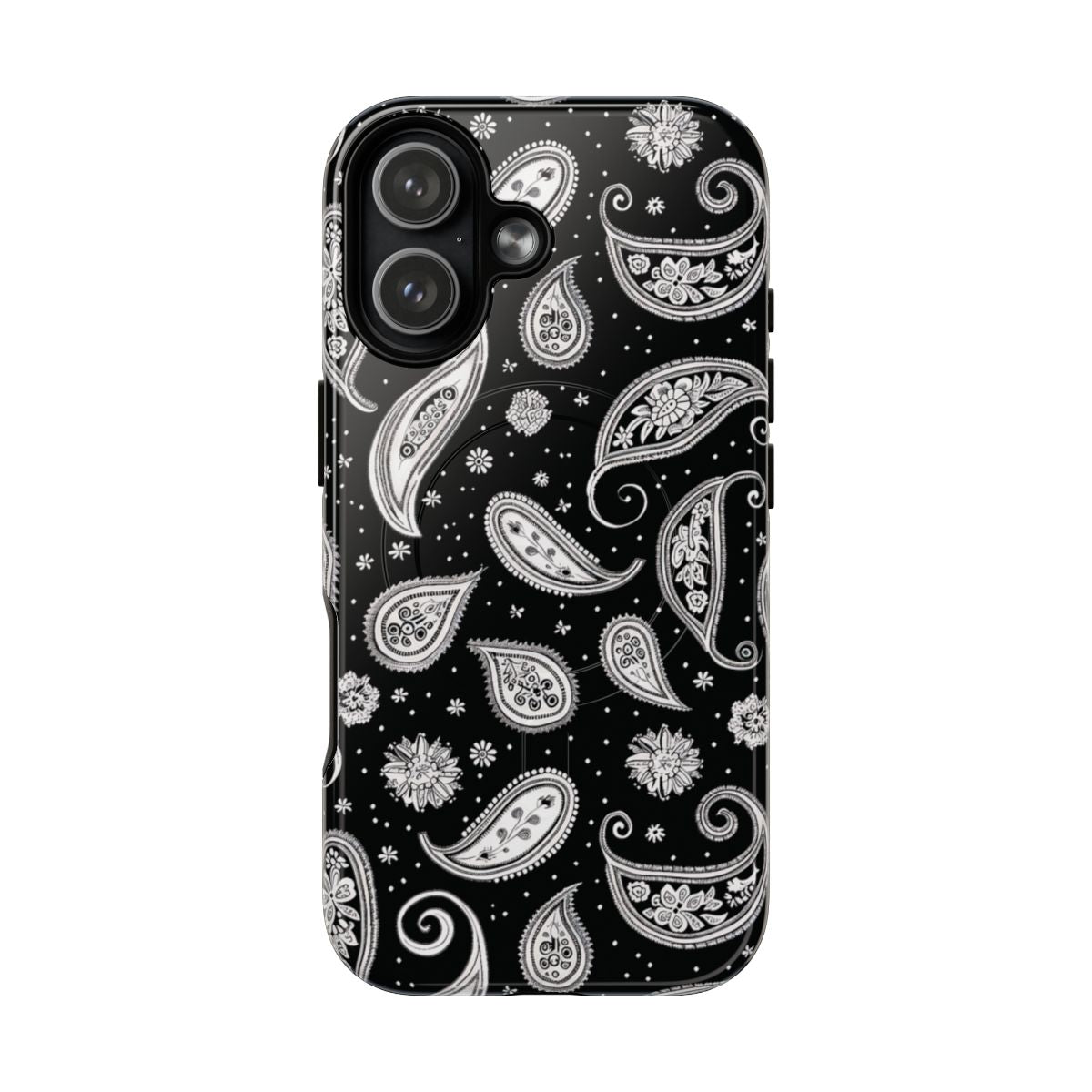 Black White Paisley Magnetic Case