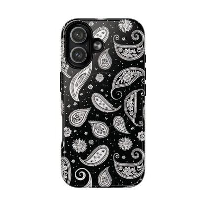 Black White Paisley Magnetic Case