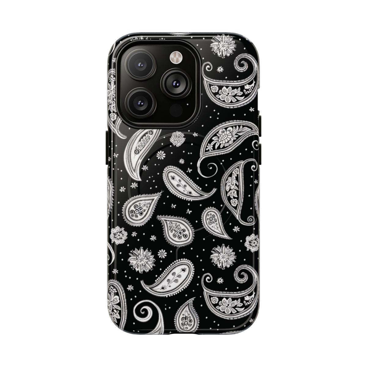 Black White Paisley Magnetic Case