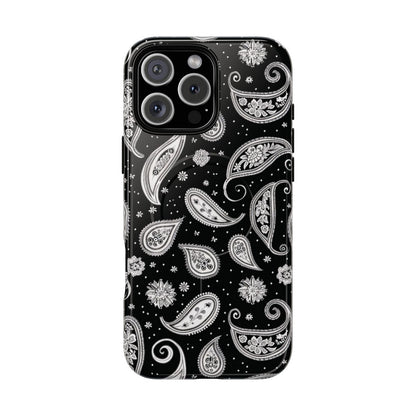 Black White Paisley Magnetic Case