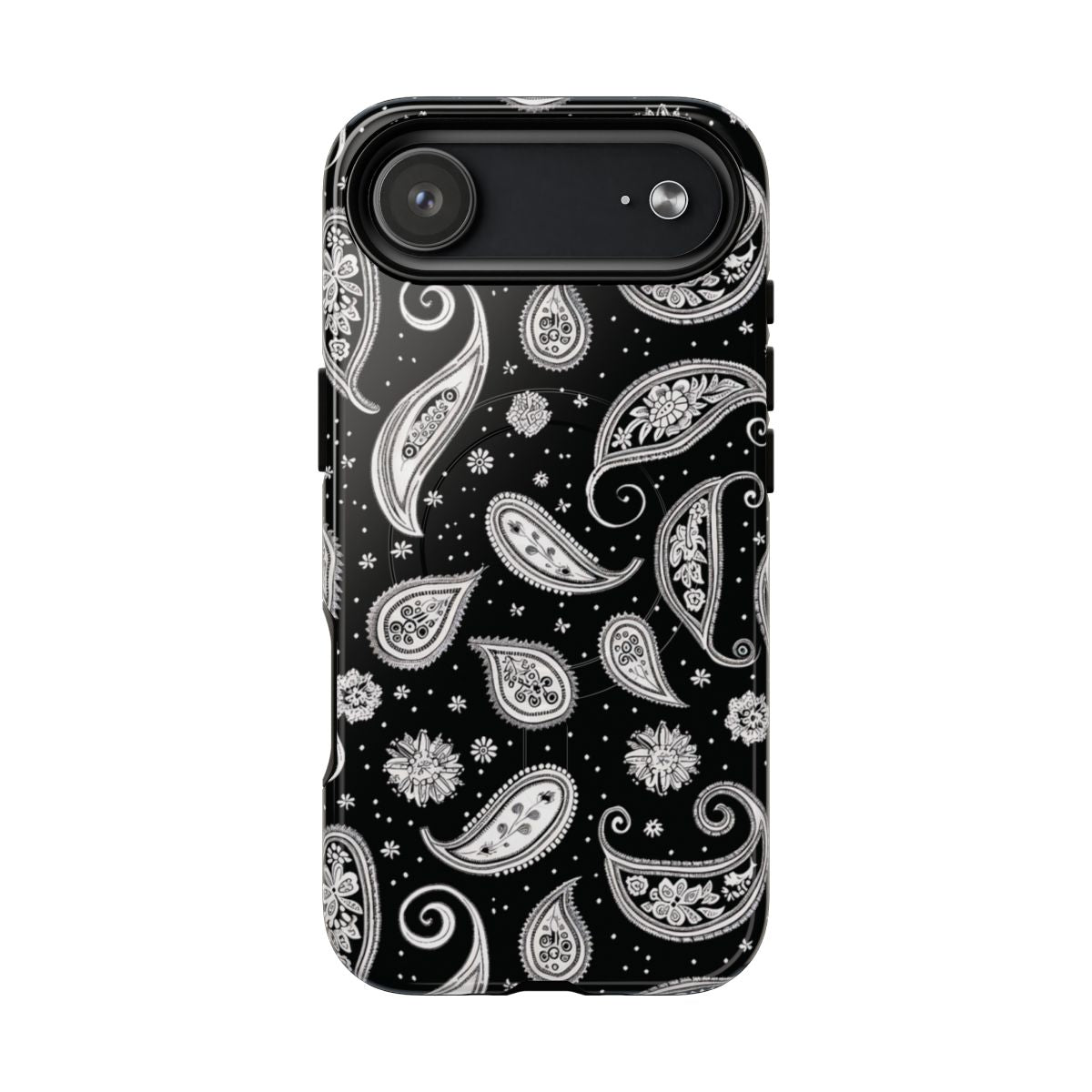 Black White Paisley Magnetic Case