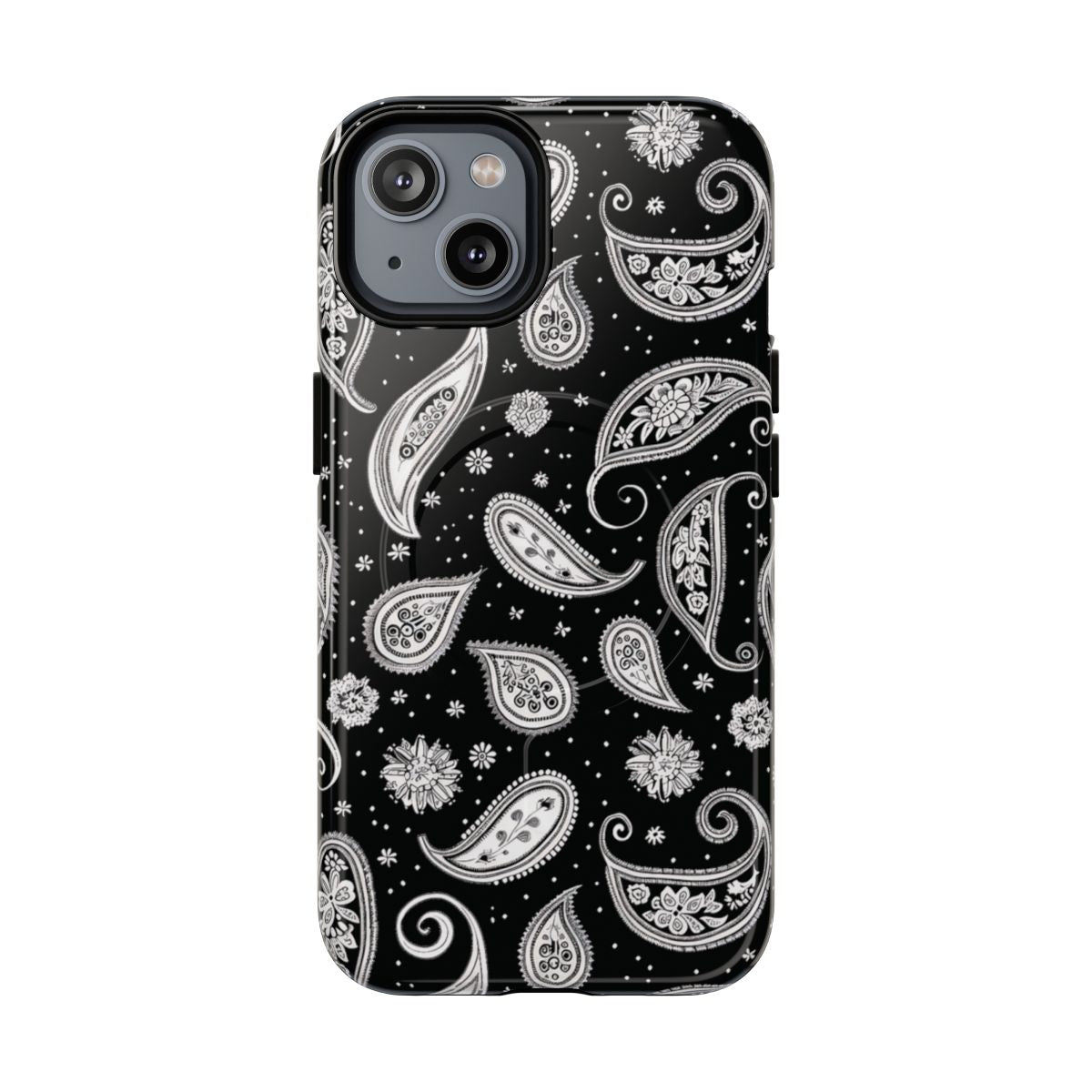 Black White Paisley Magnetic Case