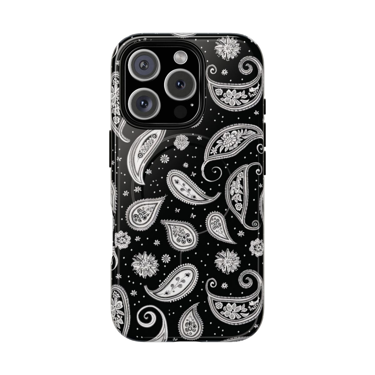 Black White Paisley Magnetic Case