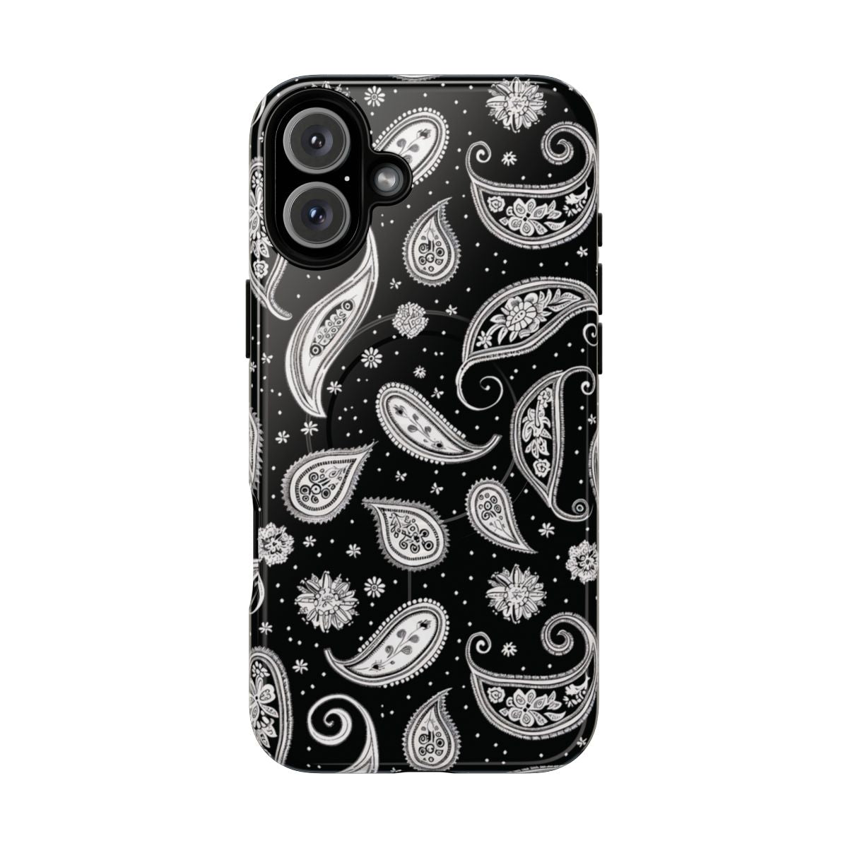 Black White Paisley Magnetic Case
