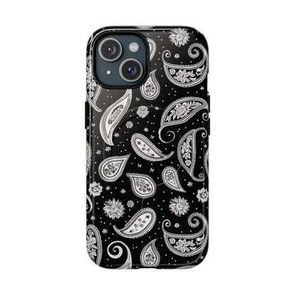 Black White Paisley Magnetic Case